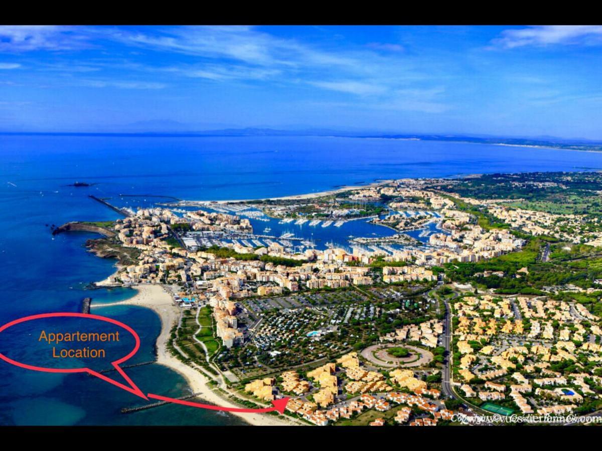 Residence Le Neptuna T2 Direct Plage Wifi Clim Agde Kültér fotó
